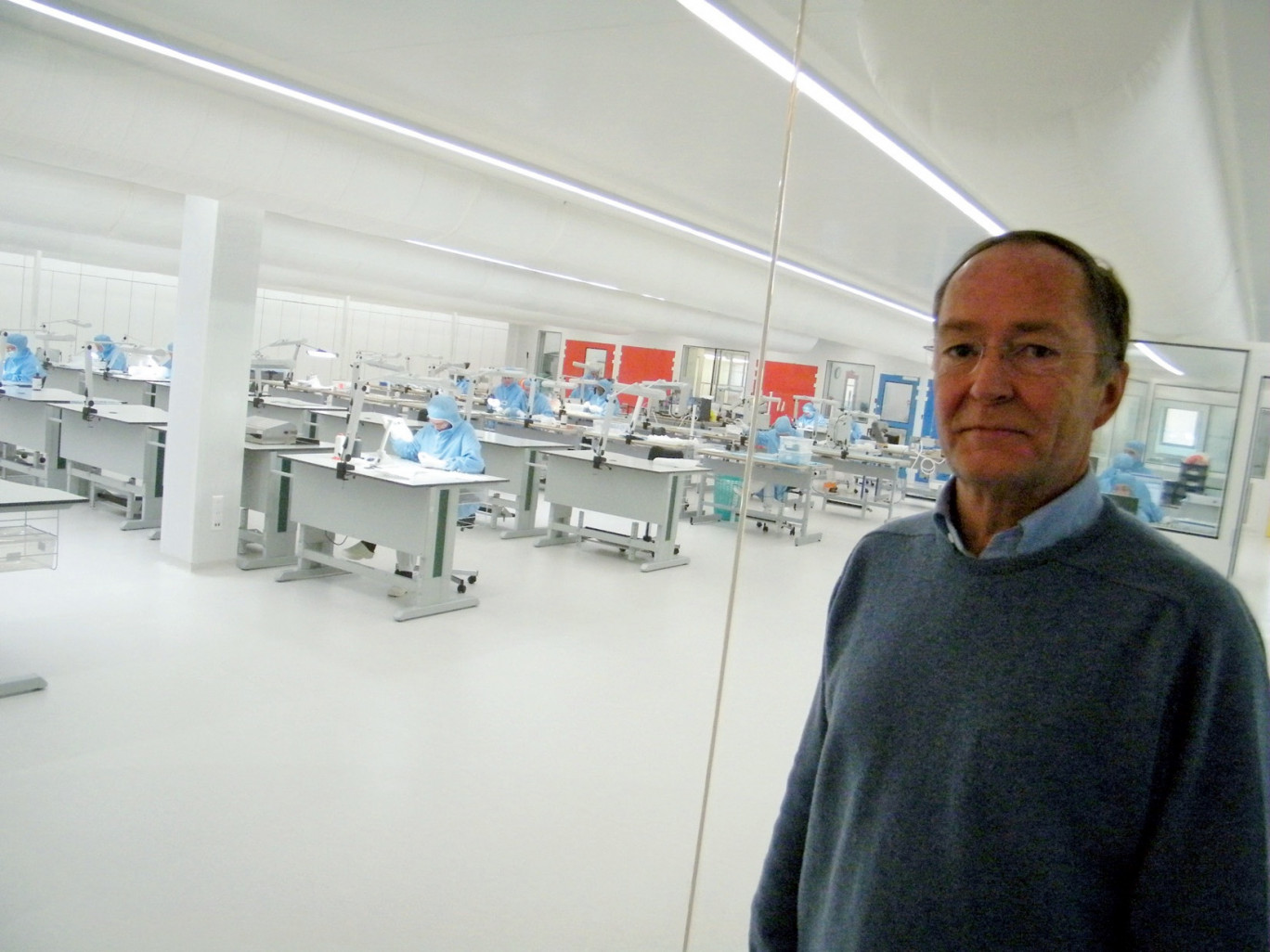 François Cousin, président de Cousin biotech, dans l’usine de Wervicq-Sud.