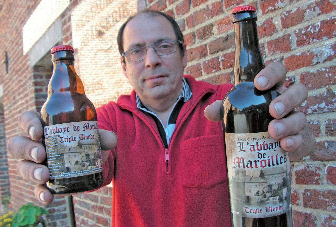 La dernière bière de la brasserie Forest à Monceau-Saint-Waast aux couleurs de Maroilles. Elle est vendue sous deux formats. A déguster bien entendu avec modération selon la formule consacrée.