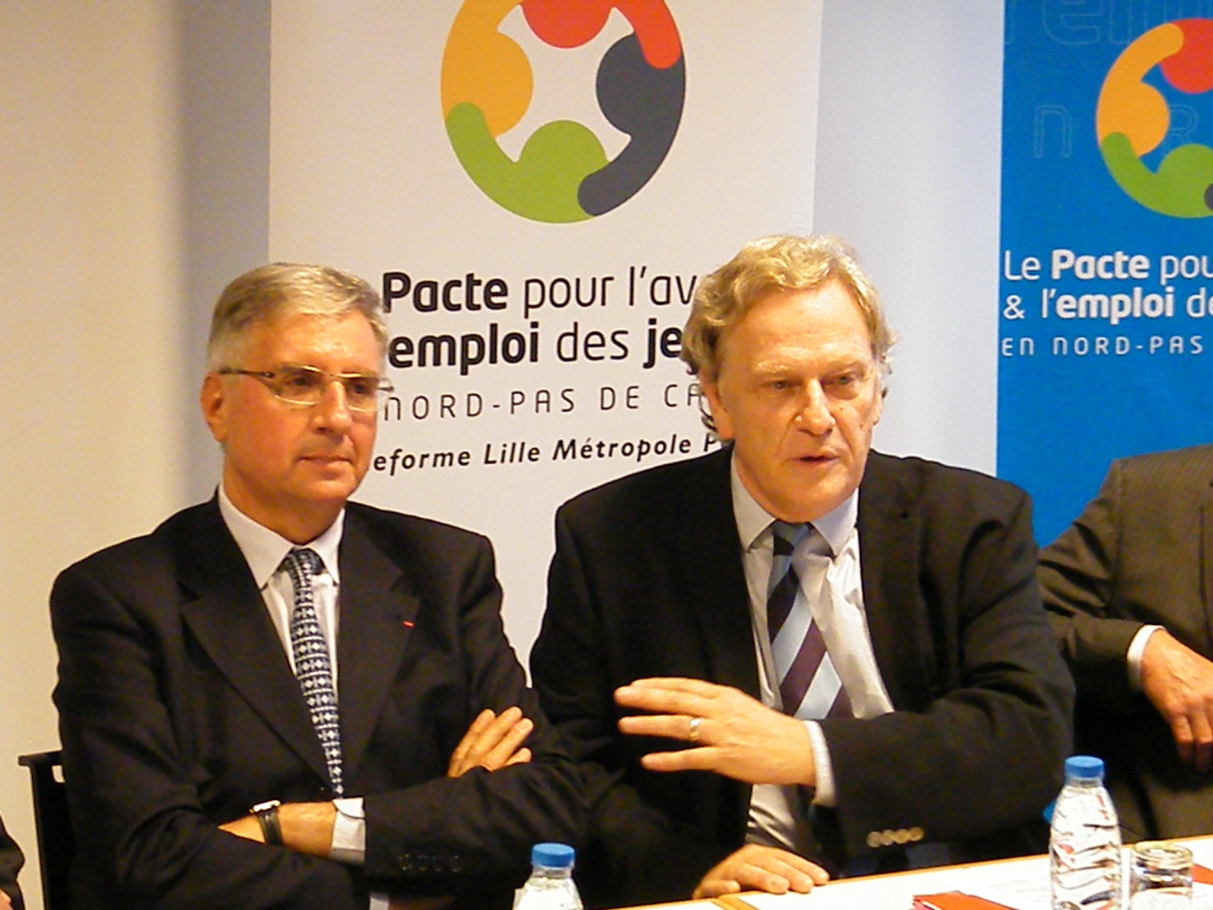 Jean-Pierre Guillon et Pierre de Saintignon à la Cité des Echanges le 19 octobre dernier.