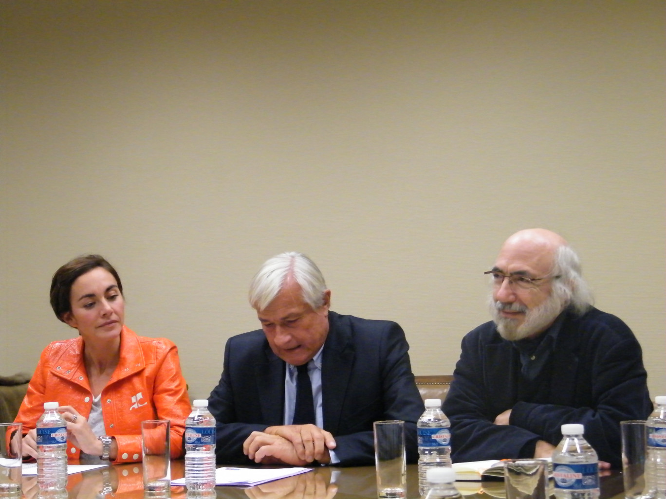 « Catherine Barda, mamie du numérique, Jean-Marc Puissesseau, président de la CCI Cote d’Opale et André-Yves Portnoff, directeur de l’observatoire de la Révolution Intelligente ».