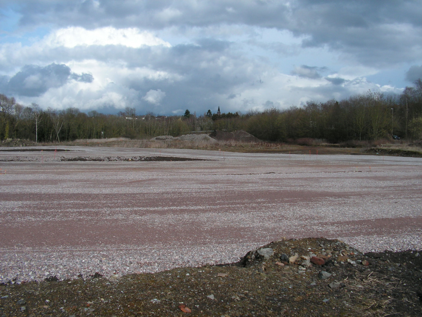 Une vue du site. La friche a déjà subi quelques bouleversements et terrassements.