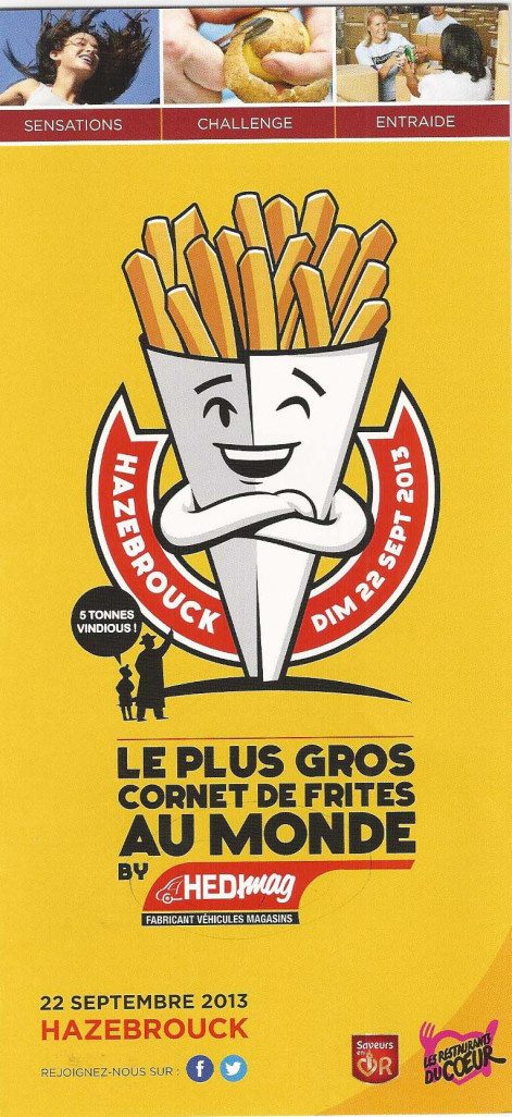 « Flandre Intérieure Développement » sera un des acteurs de l’opération « le plus gros cornet de frites au monde ».