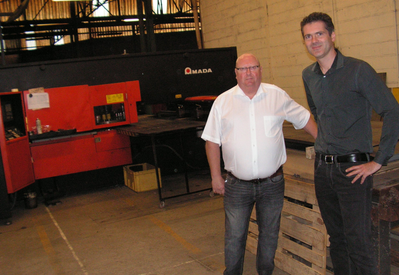 Jean-Michel Bécar, directeur technique (et ancien dirigeant d’Euro PB) en compagnie de Sébastien Guéry. Le parc des machines a été rapidement revu.