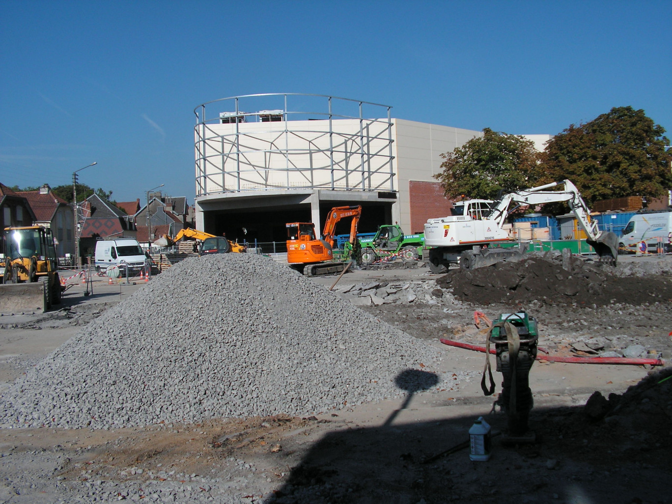 Une vue du bâtiment côté poste. C’était fin septembre. 