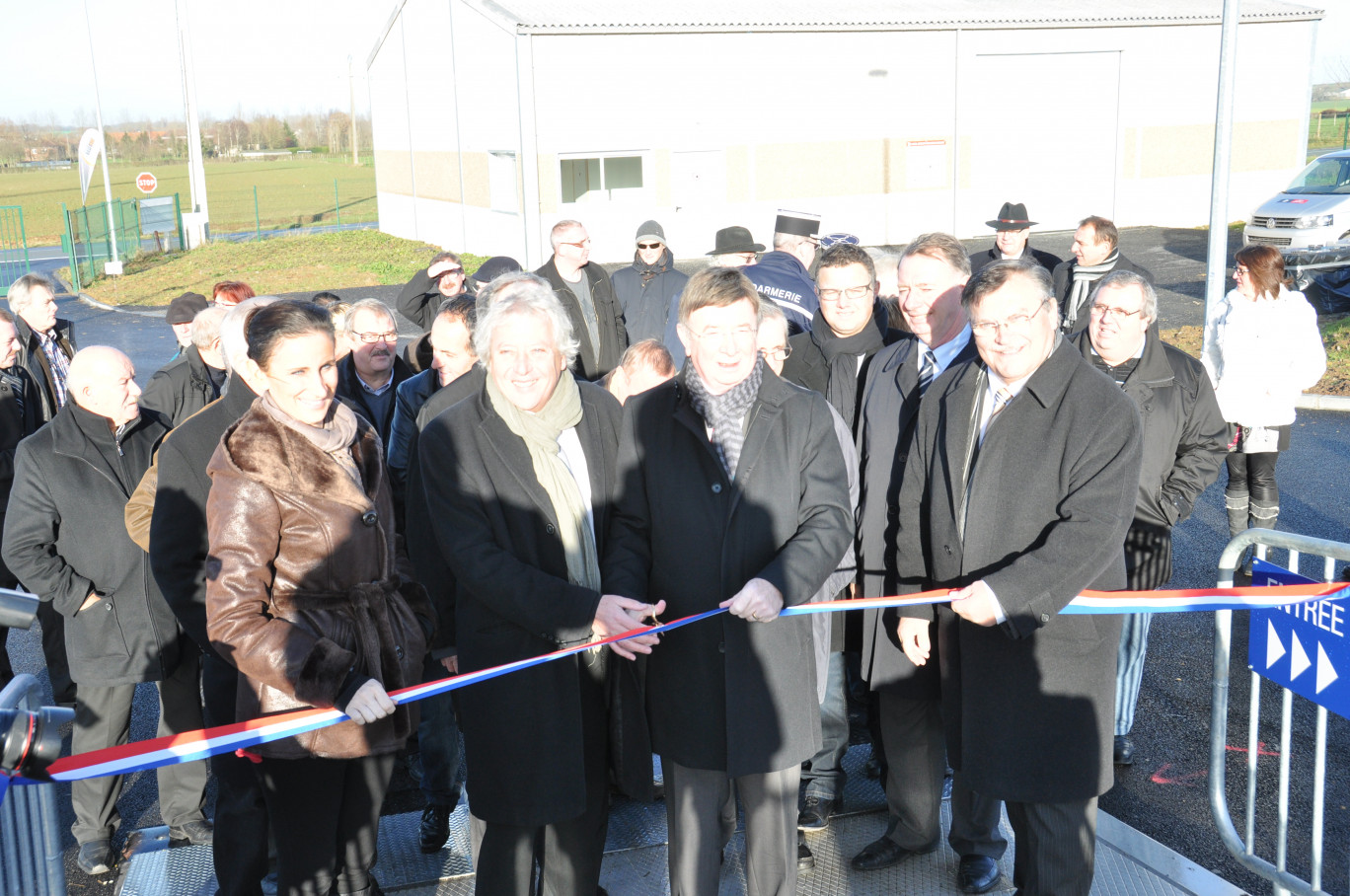 « Inauguration d'une nouvelle déchetterie à Ebblinghem le 14 décembre dernier ».