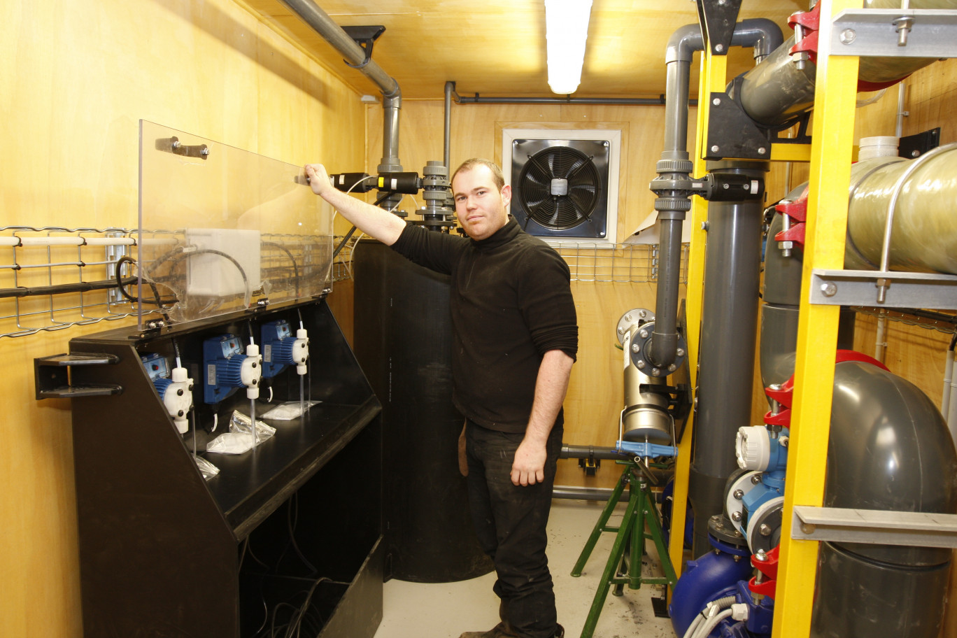 ATP, l'entreprise créée en août 2011 s'est spécialisée dans la conception et la fabrication des filtres de l'eau avant rejet. Ici un container de filtrage taille XXL.