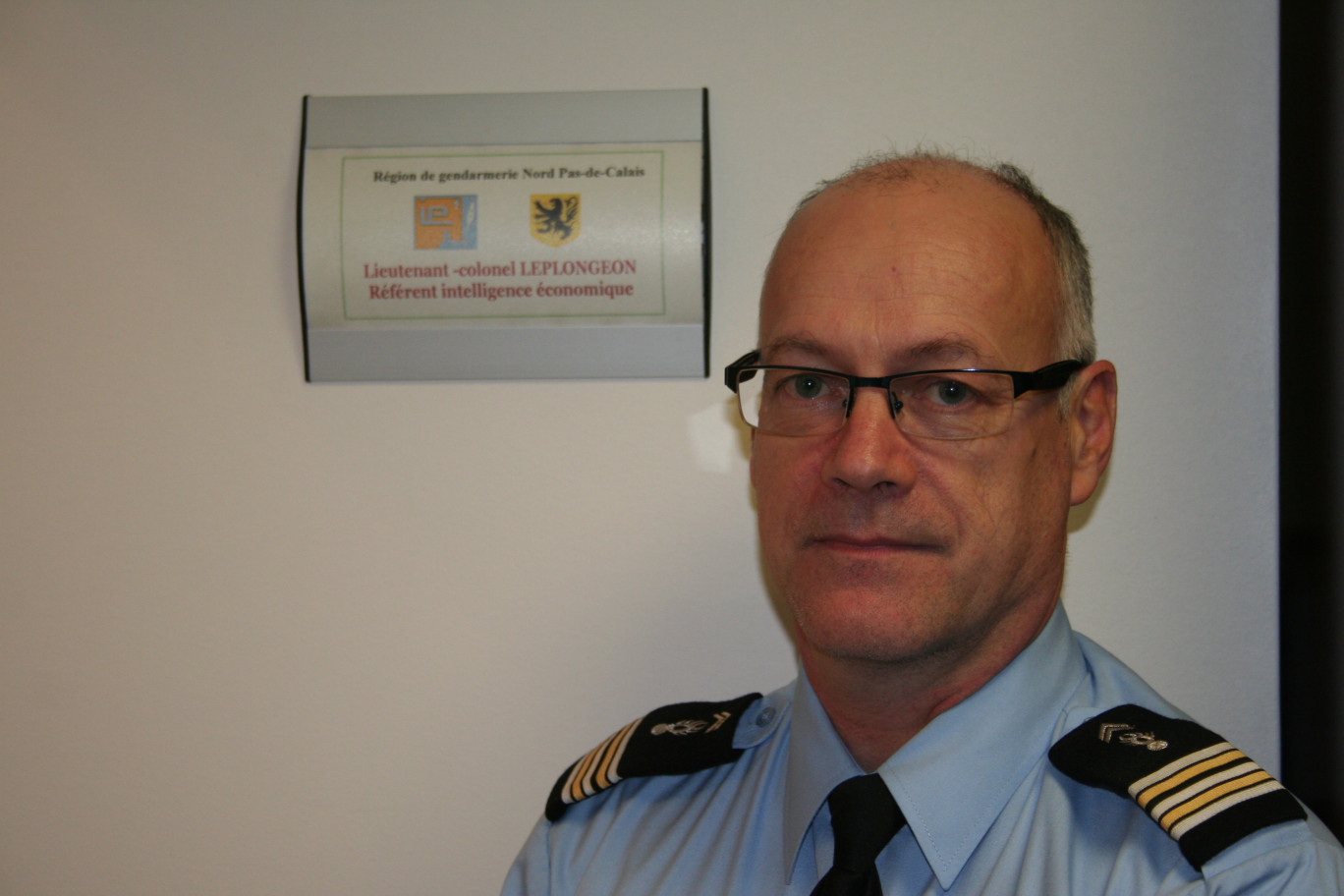 Le lieutenant-colonel Pascal Leplongeon, chargé de mission intelligence et sécurité économique dans la Région de gendarmerie du Nord – Pas-de-Calais.