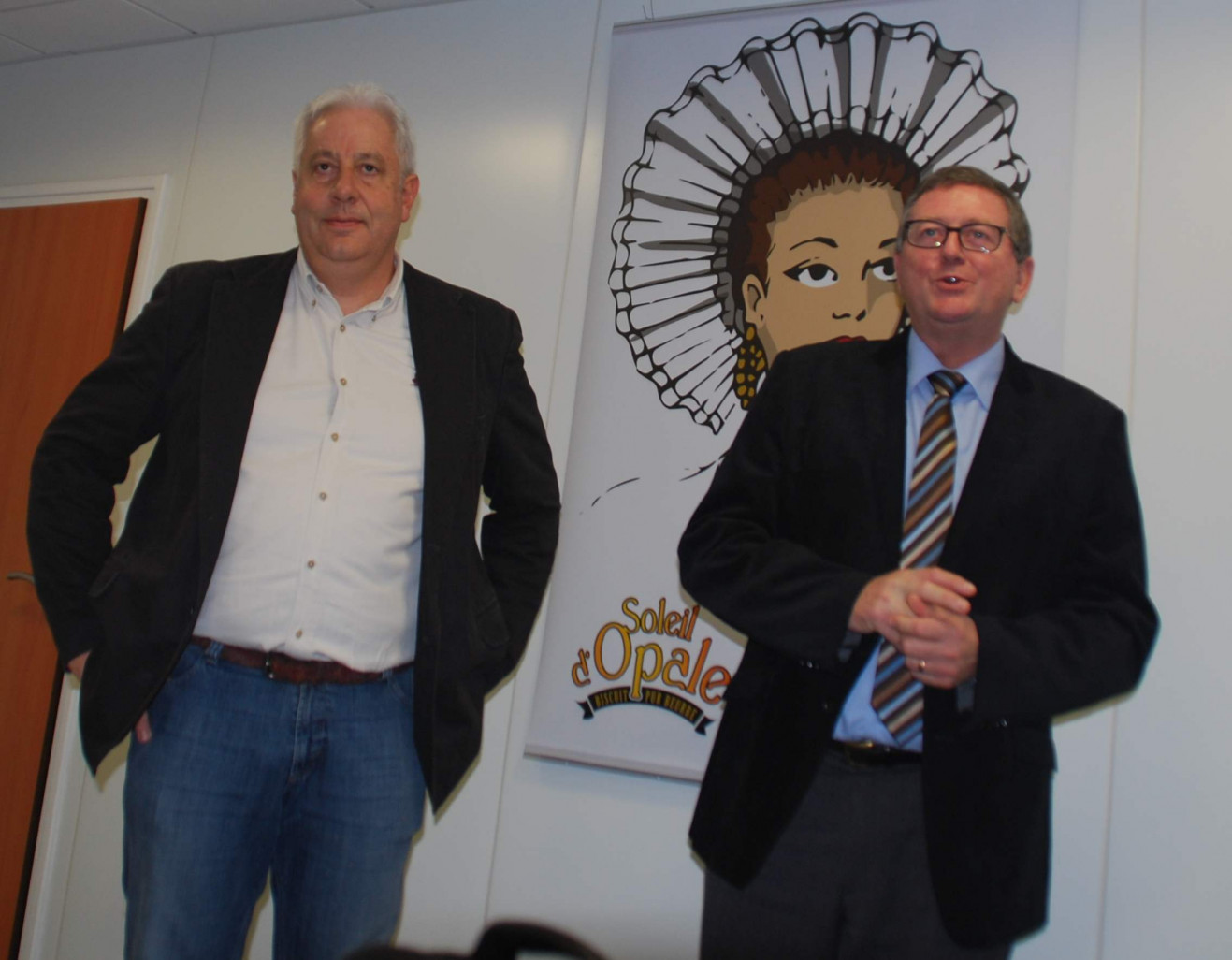 La pépinière Haliocap a accueilli en 2013 deux nouvelles entreprises dont la Biscuiterie de la Côte d'Opale créée par Patrick Coppin (à gauche) et Alain Ducamp.