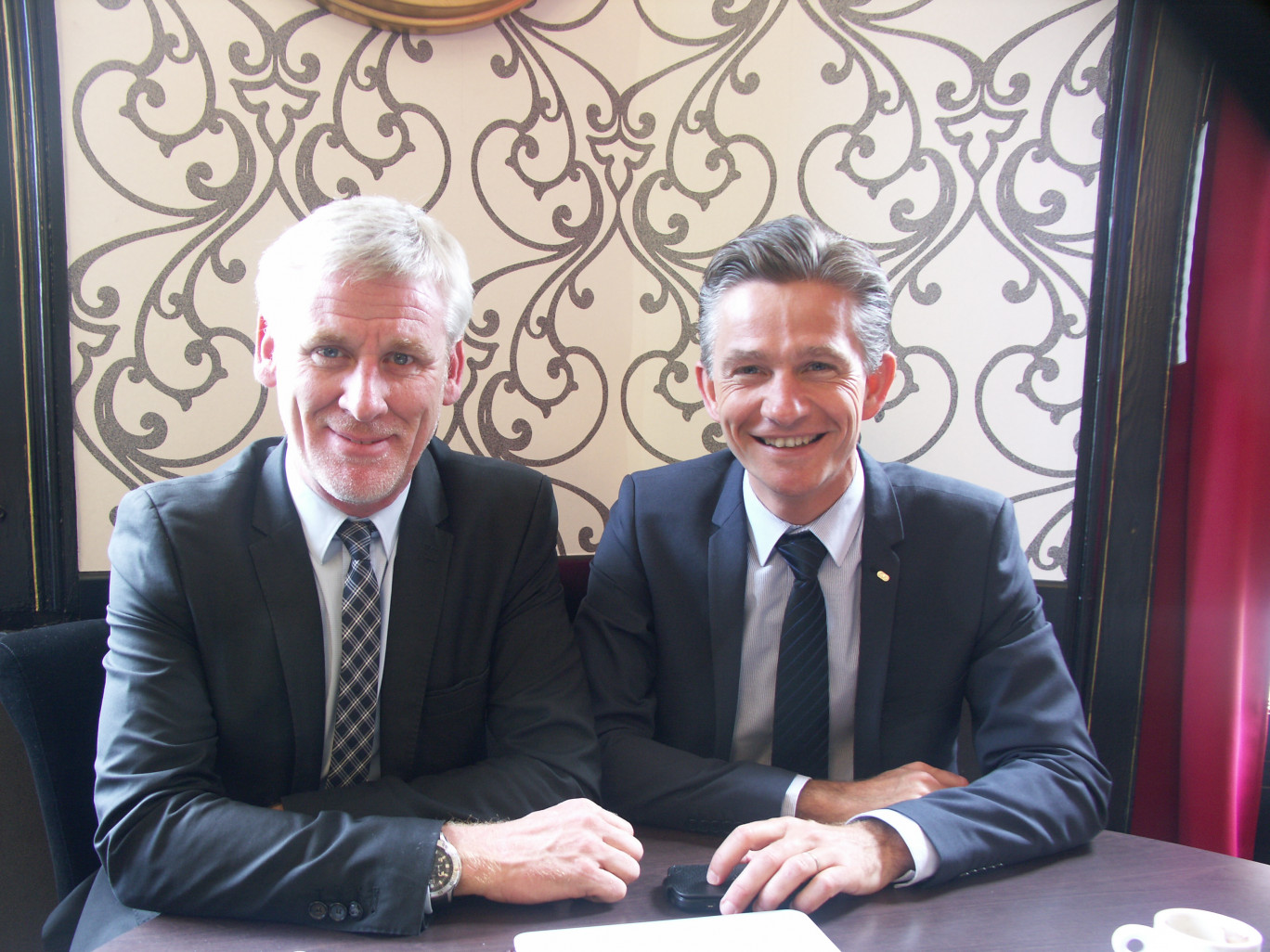 Christophe Praud (à G.) et son vice-président, le Nordiste Laurent Bazin.