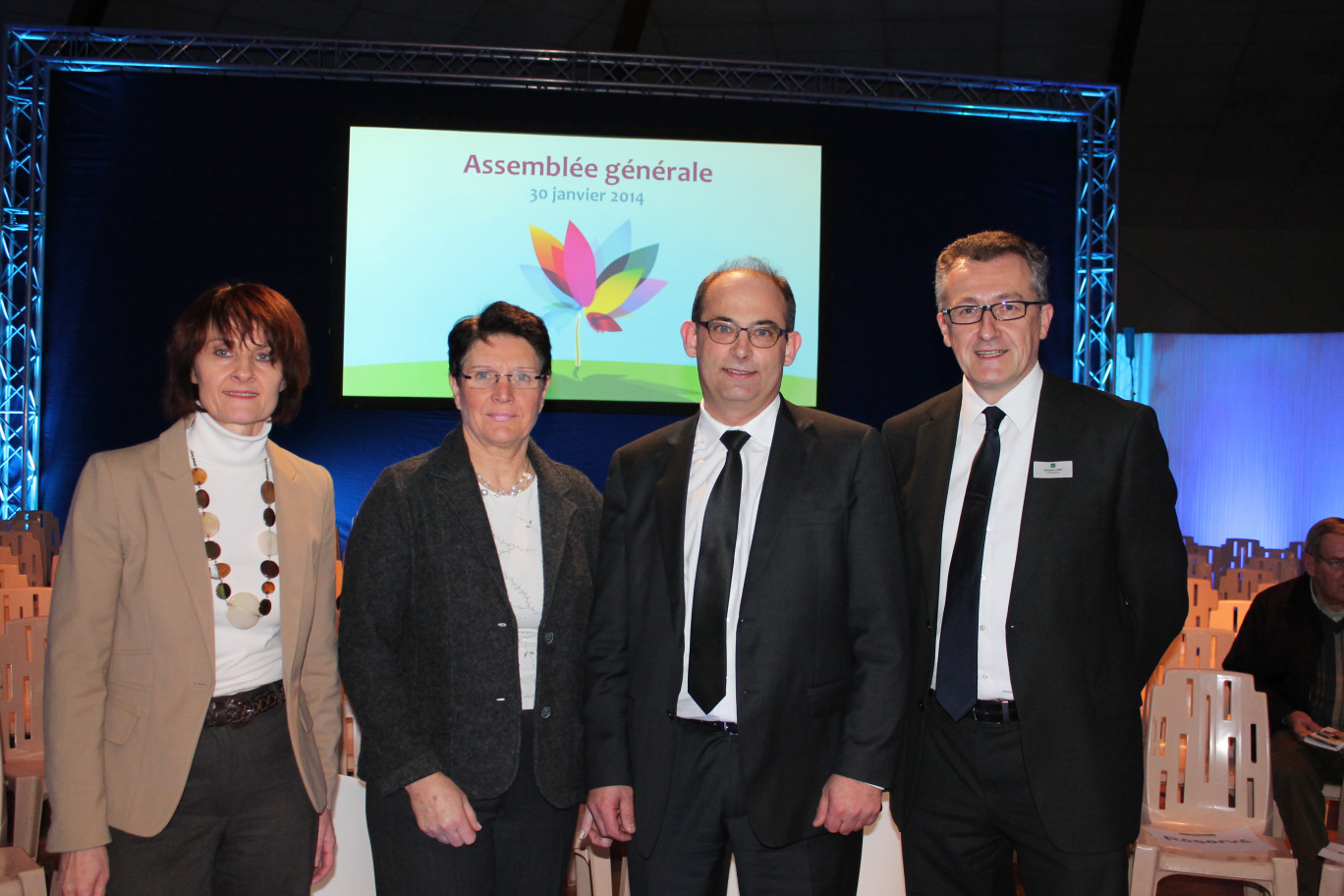A l'AG du Pas-de-Calais, Patricia Lavocat Gonzales, Annie Bocquet, Laurent Poupart et Vincent Lizet.