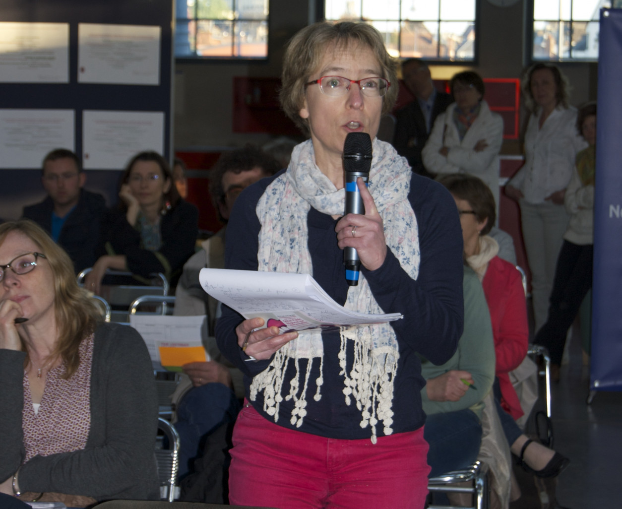 Une des rencontres territoriales a eu lieu à Cité Nature à Arras. Les échanges y ont été nourris et de qualité (sur la photo, Christine Chèné, directrice d’Adrianor).