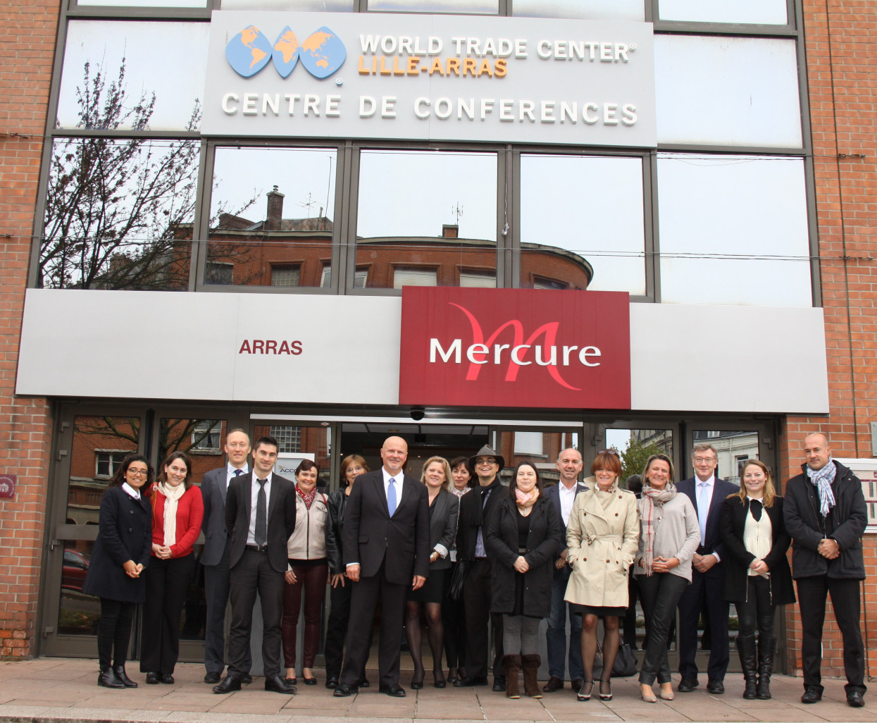 Le jury a fait une pose sous l’enseigne arrageoise du World Trade Center Lille-Arras. 