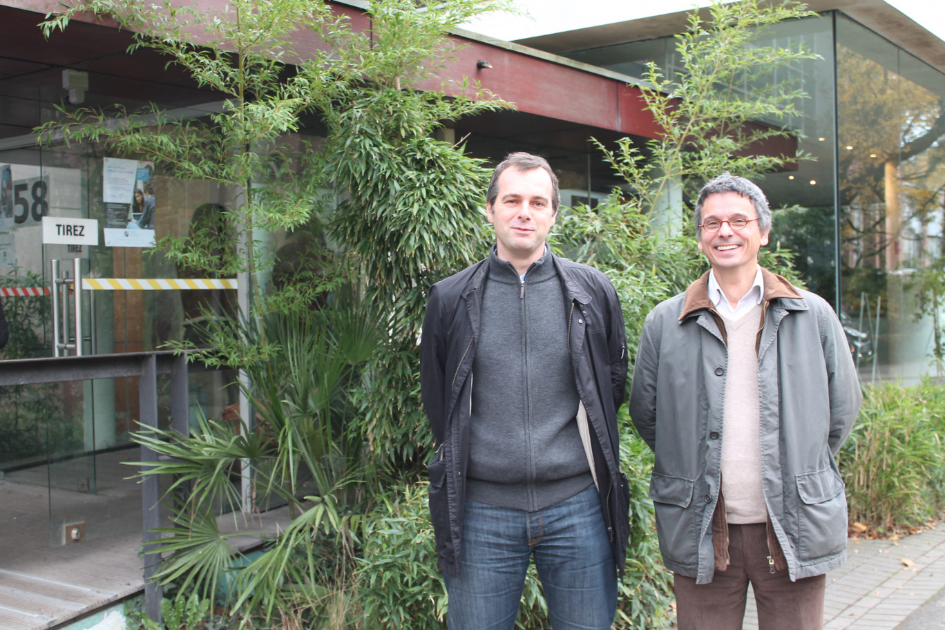 Benoît Bourel (à gauche), directeur des Masters du Rizomm et Emmanuel Pic, doyen de la FGES.