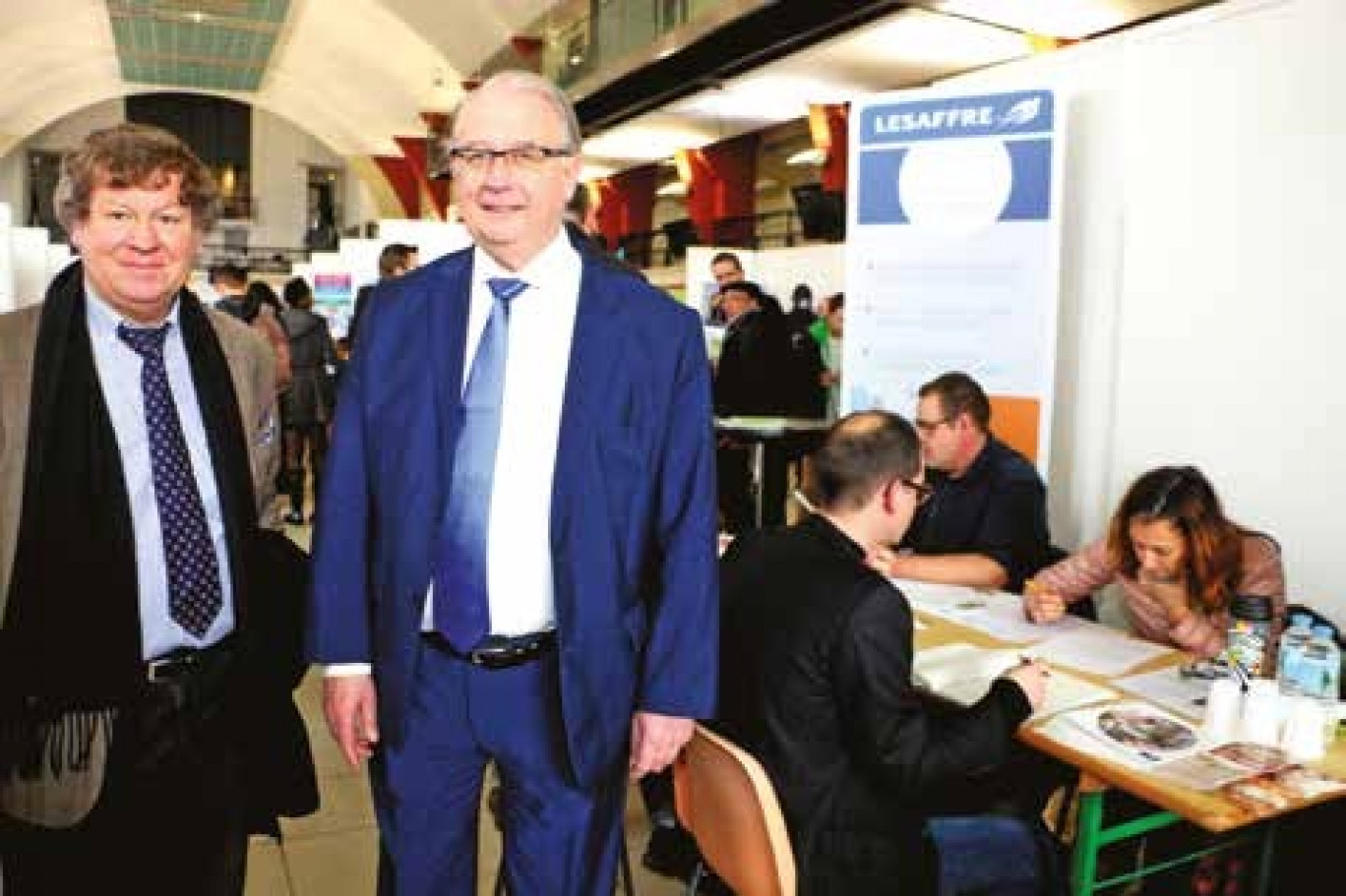 Didier Ellart et Bernard Gérard, député-maire de Marcq-en-Barœul, en visite officielle.