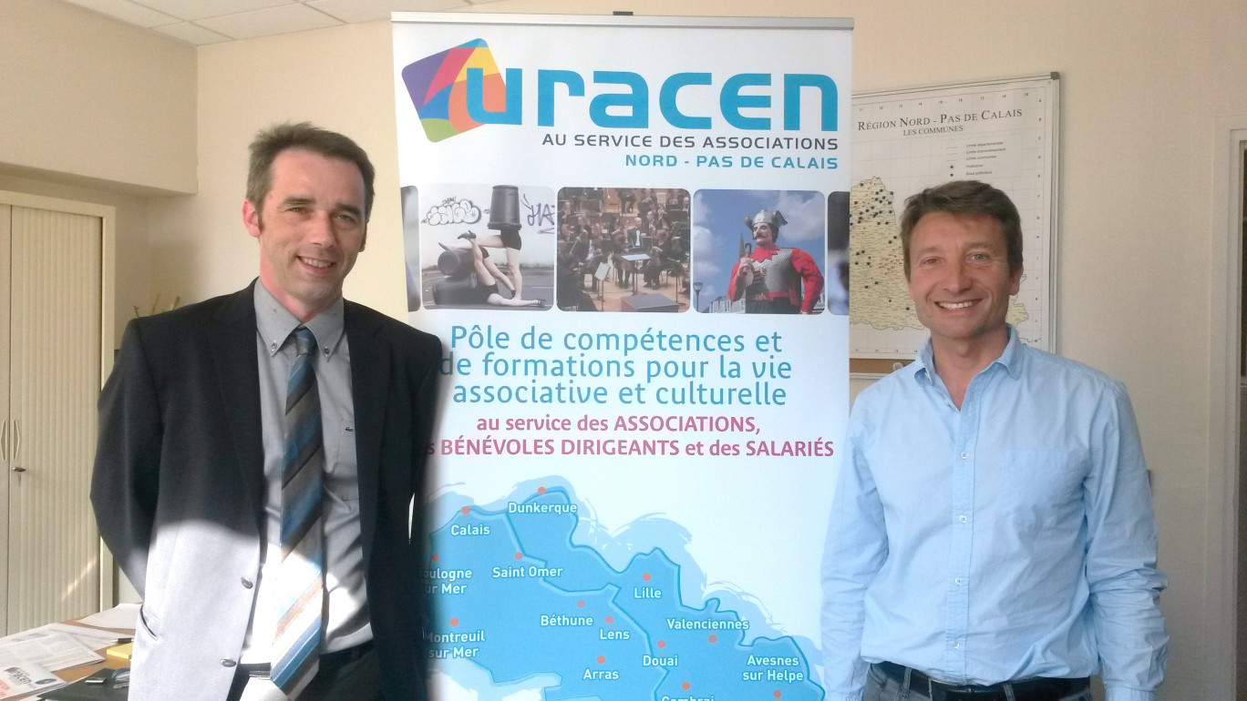 Président de l'URACEN, Serge Martin accompagné de Thomas Desmettre, Directeur (à dr.)