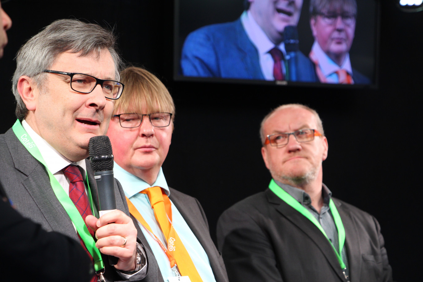 « Bertrand Ringot, maire de Gravelines et conseiller départemental du Nord et Bruno Lee, dirigeant de l'entreprise de communication Coteo, organisateur du Forum ».