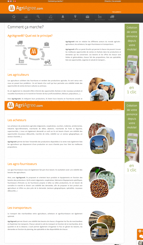 AgriAgree.com, AgriStand.com, Directerre.com, Pixpel a développé et administre de nombreux sites internet qui facilitent chaque jour un peu plus la vie du monde agricole.   