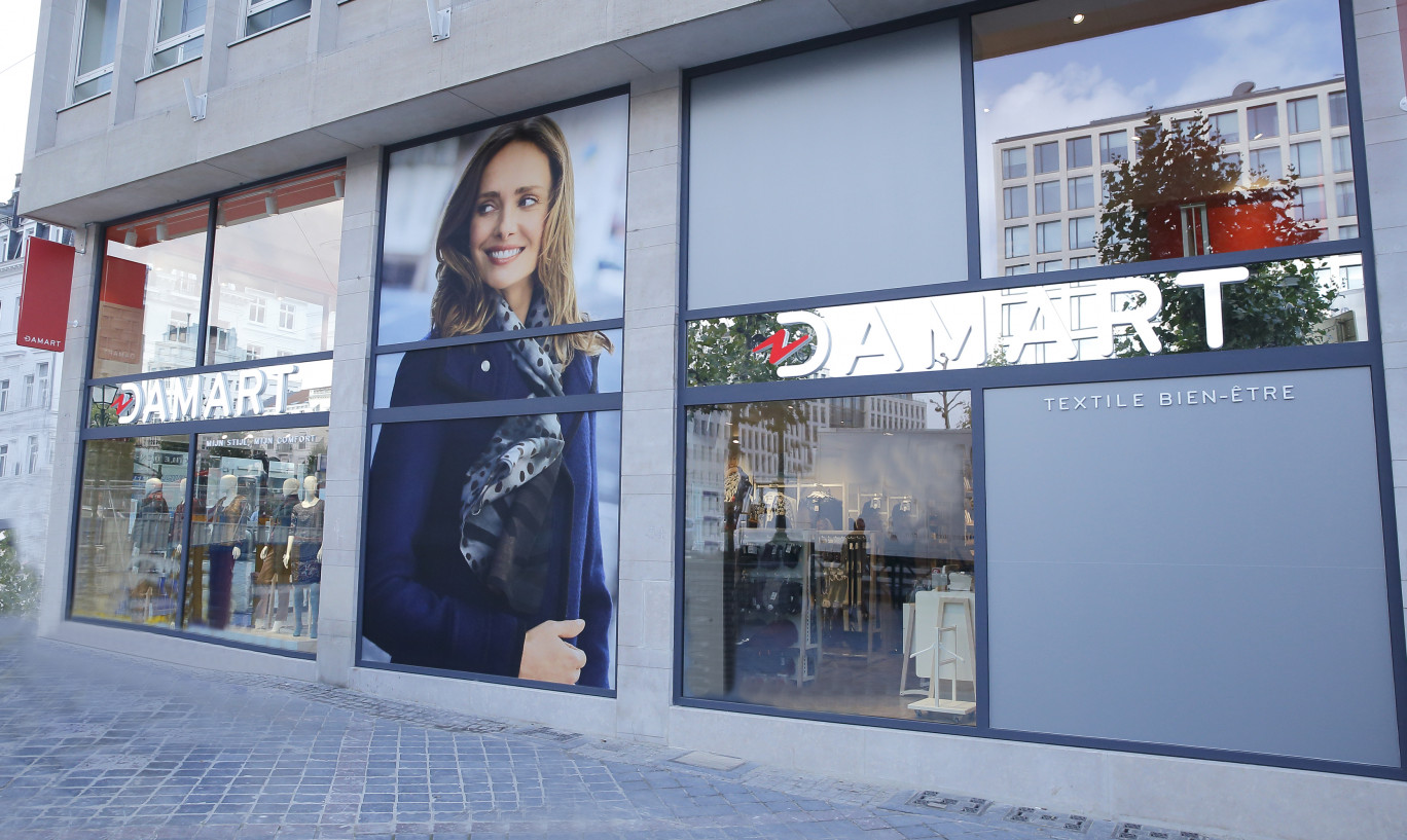 La façade du magasin de l'avenue Louis à Bruxelles.