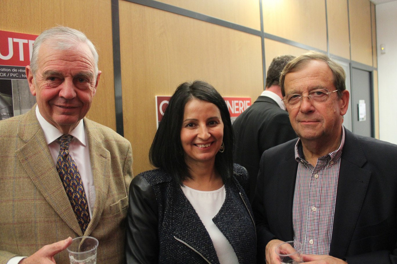 Hugues Persyn et Jacques Guerlin, ici avec Sabrina Smati, sont les porte-parole du club des Ambassadeurs.