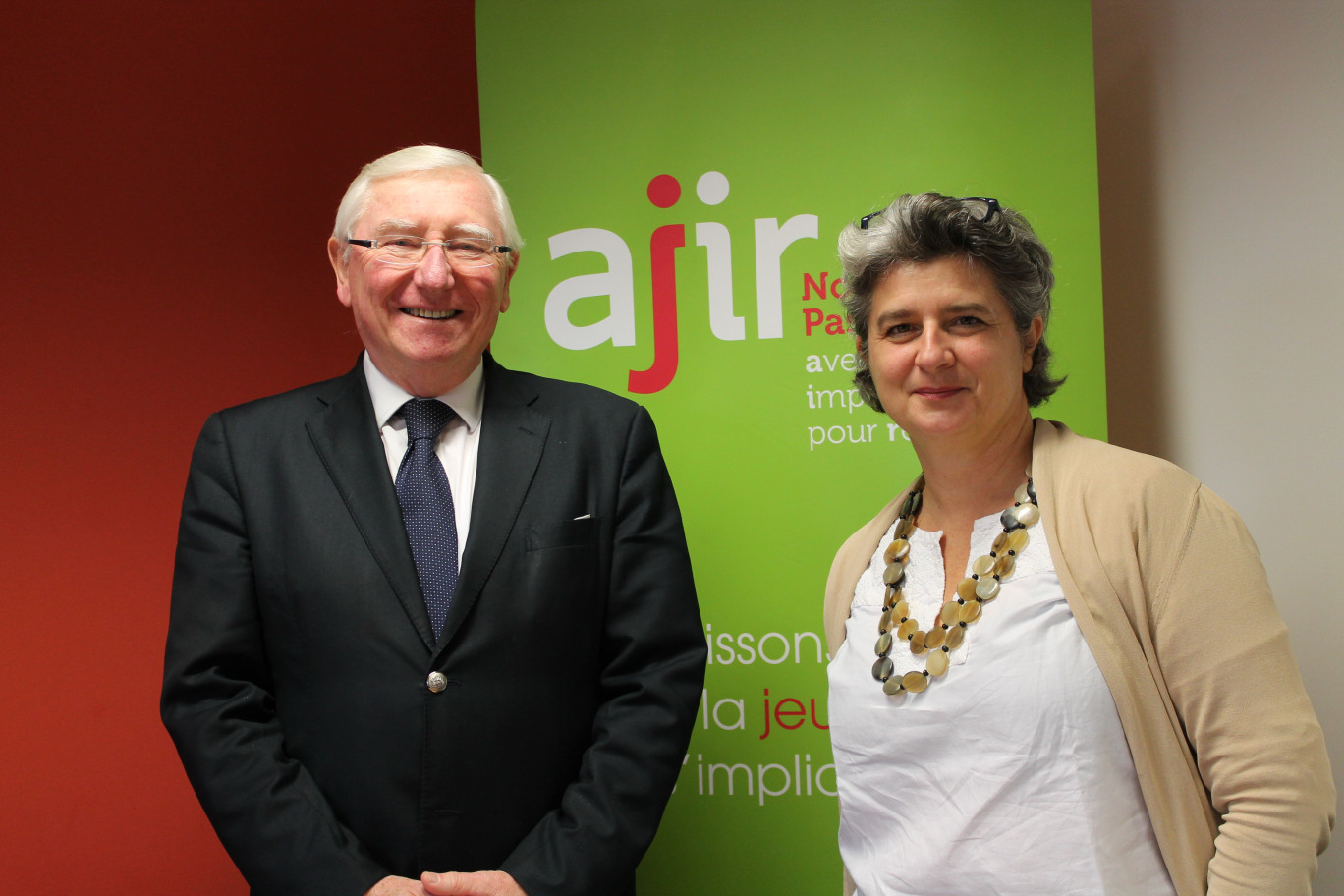 Olivier Asselin, président de la fondation AJIR et Christine Jubin, déléguée générale.