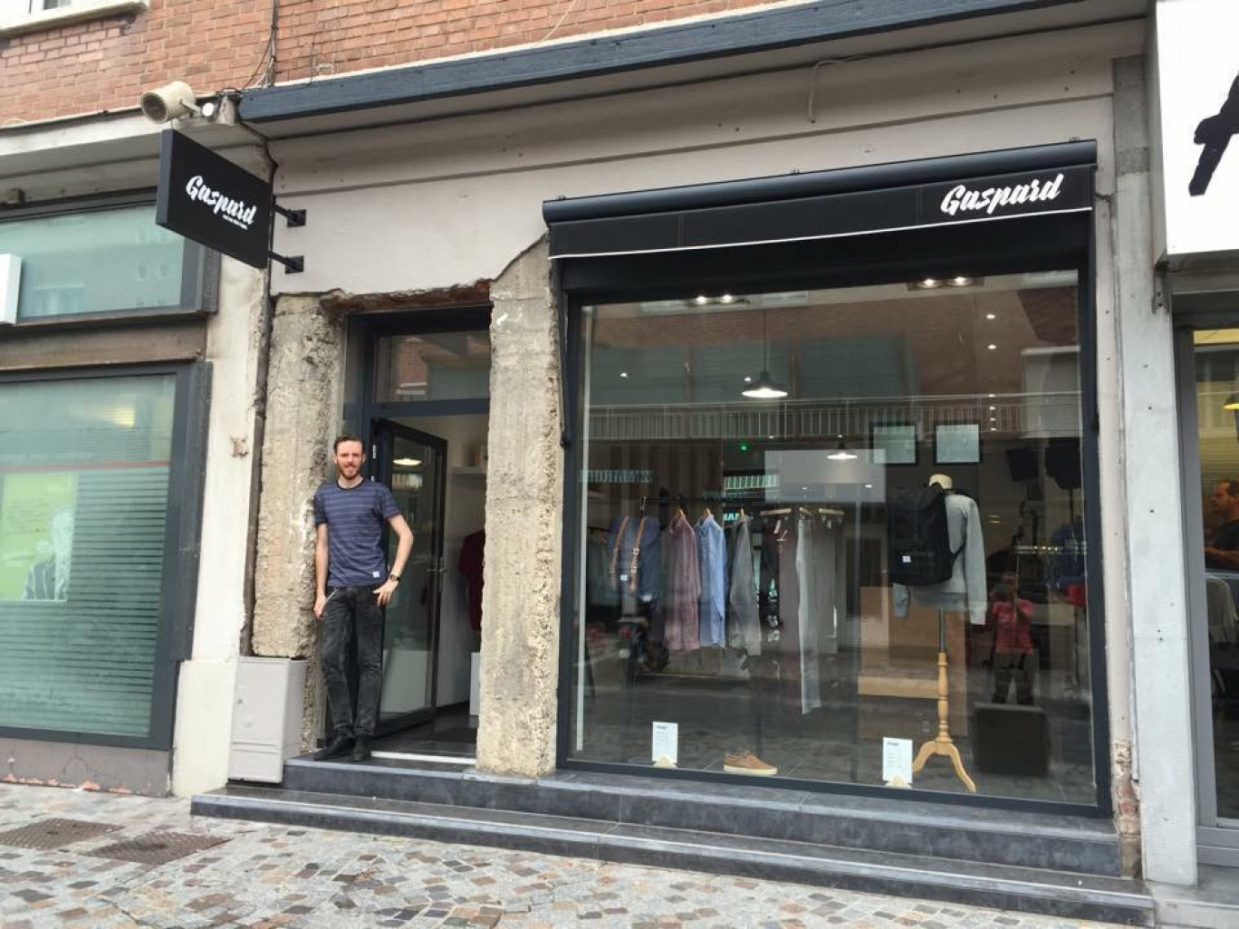 Morgan Pavaut, co-gérant de Gaspard, nouvelle boutique tendance à Dunkerque.