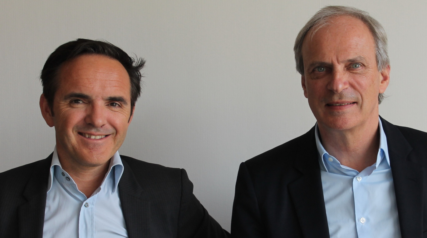 Eric Maumy et Jacques Verlingue, directeur général et président de Verlingue. (Photo Archives).