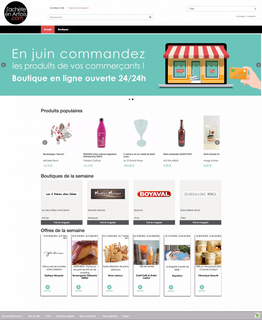 La place de marché j’achète en Artois.com est d’ores et déjà accessible dans les semaines à venir les clients pourront y faire leurs achats et les retirer chez leur commerçant. 