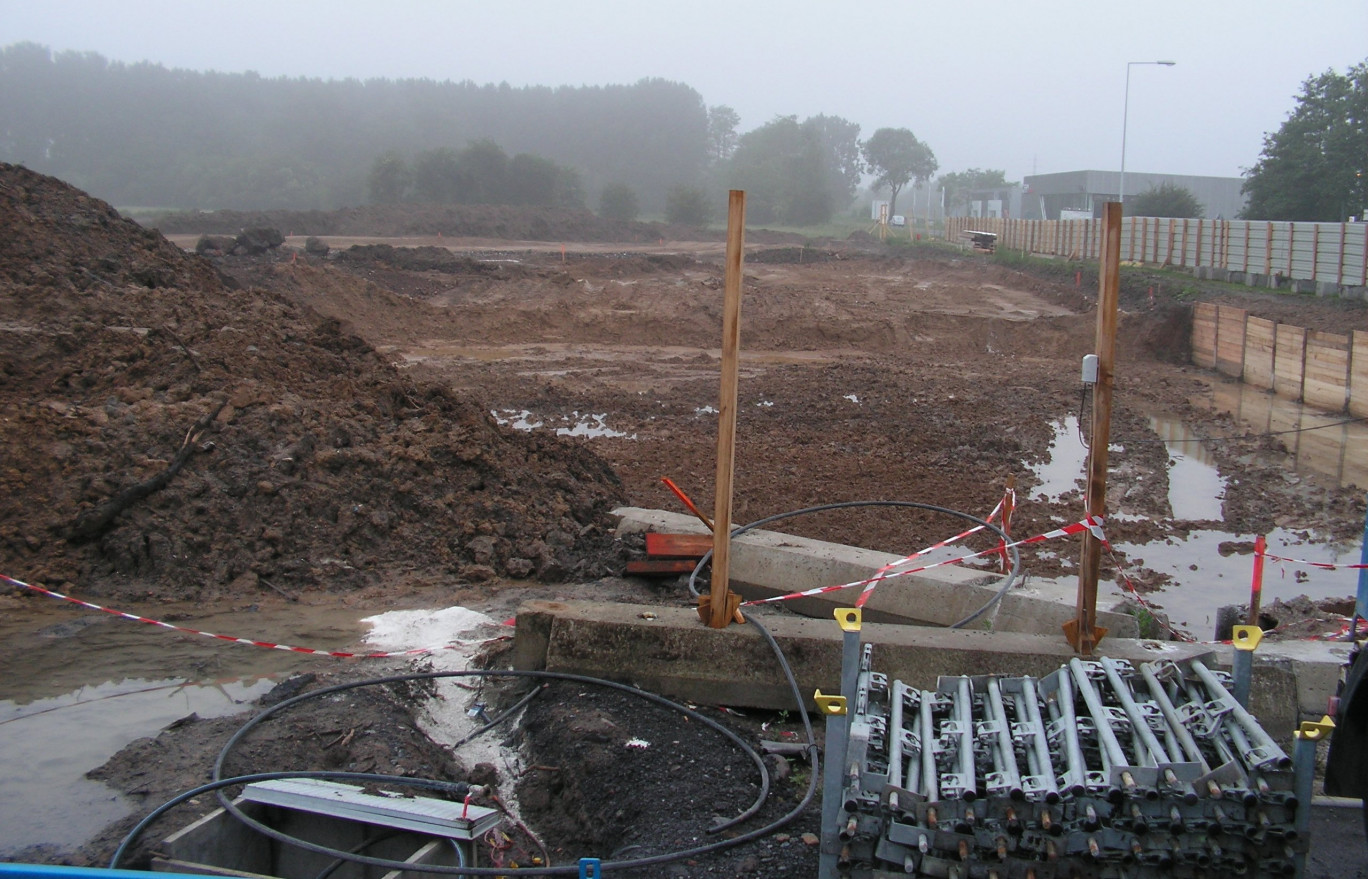 Le chantier a démarré en bordure de la D75. Rendez-vous en 2018.