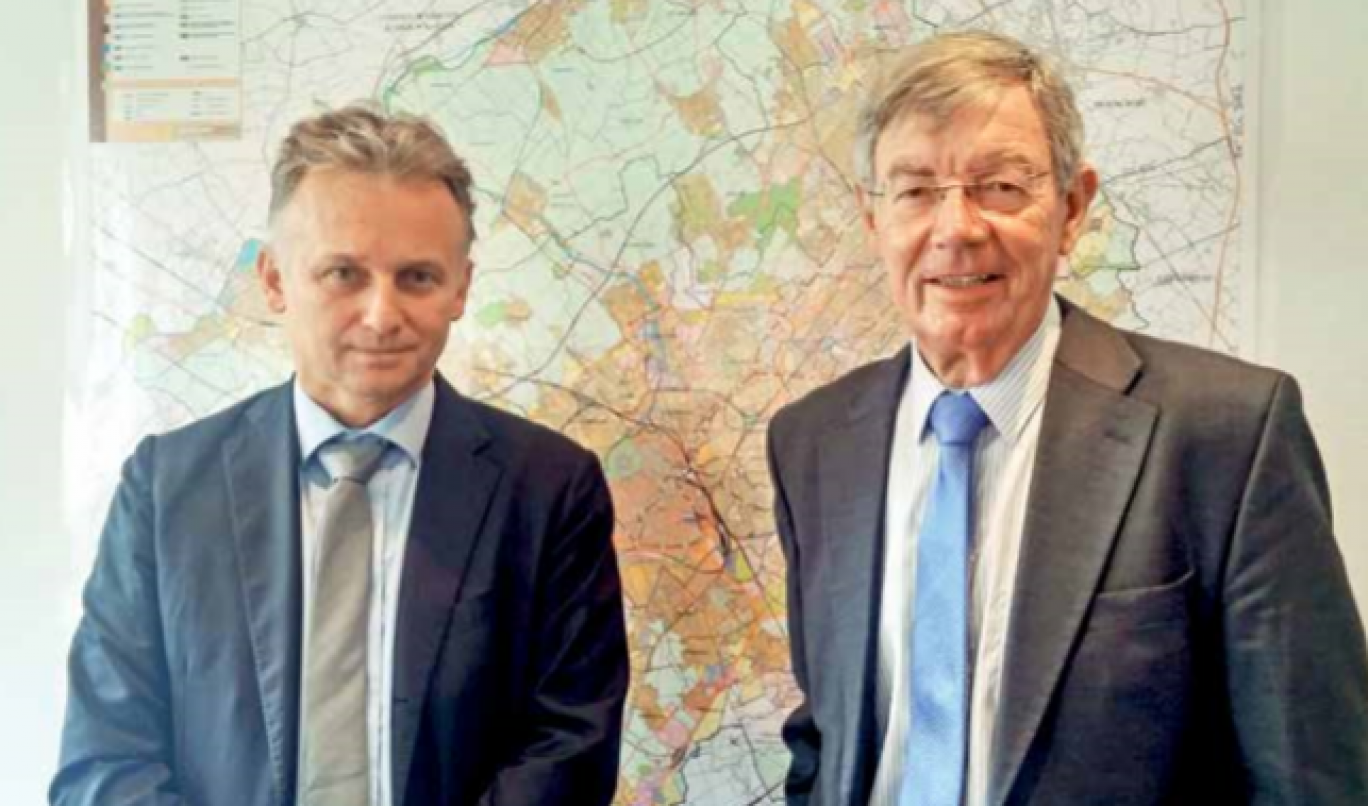 Yves Millardet, le président de l’Agence France Locale, avec Alain Bernard, vice-président de la MEL chargé des finances.