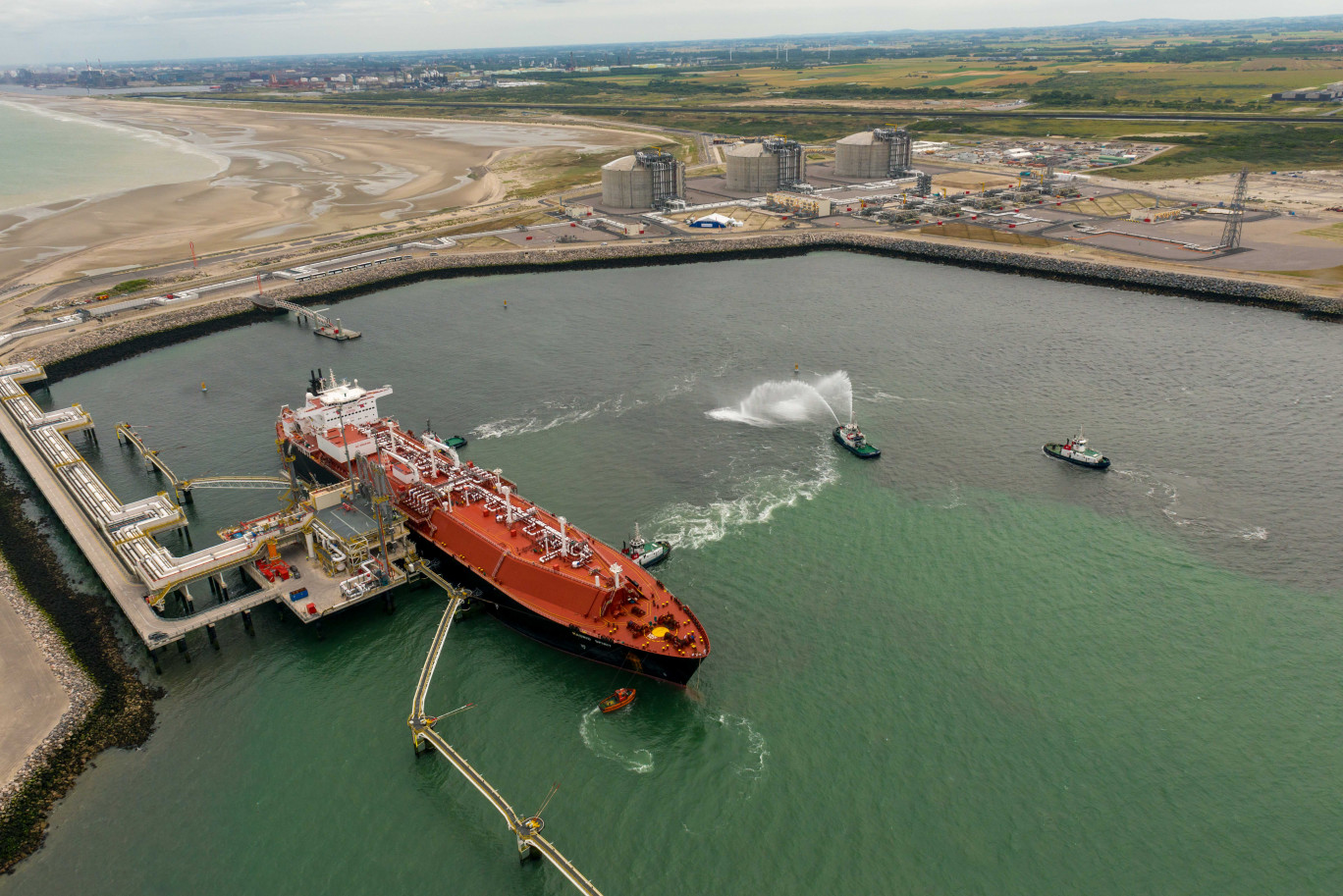 Le premier méthanier a fait son entrée dans le port de Dunkerque le 8 juillet.