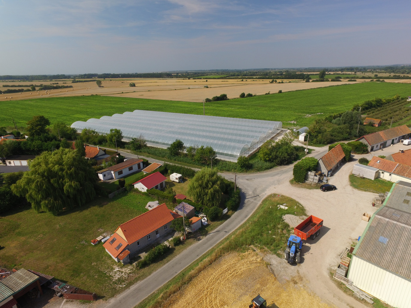 250 000 euros ont été investis pour construire une serre de 6 500 mètres carrés ou sont cultivés 40 000 pieds de fraise.