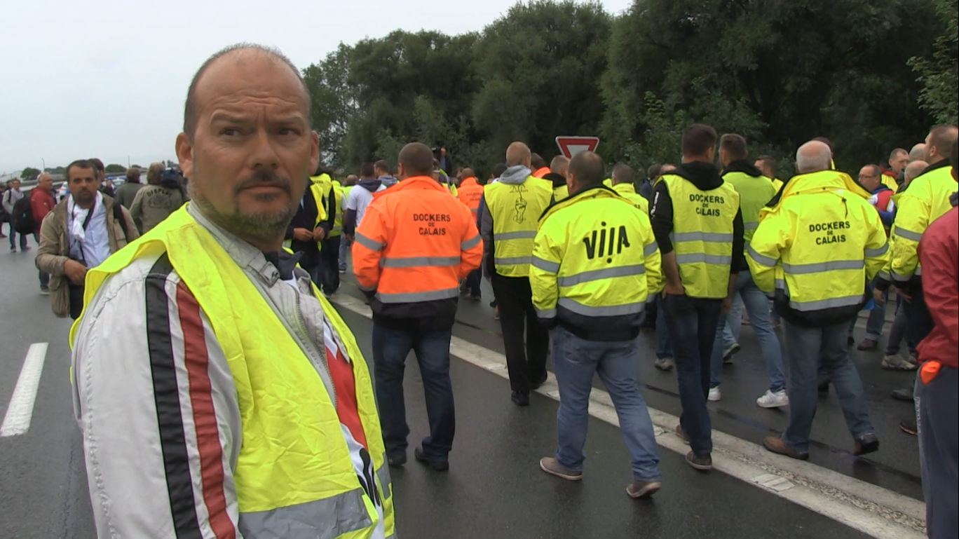 Frédéric Van Gansbeke, président de l'Union des commerçants de centre ville, encadrait le mouvement.