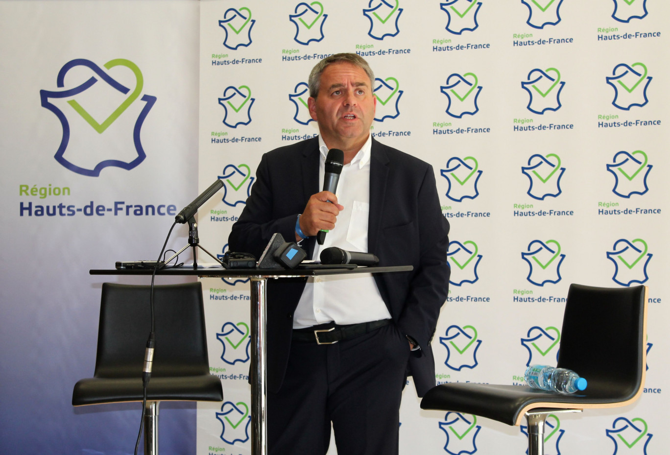 Xavier Bertrand; lors de sa conférence de presse de rentrée, mi-septembre.