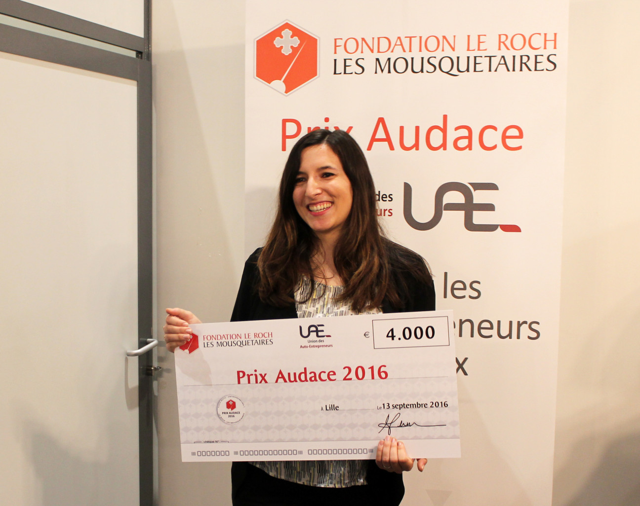 Adeline Gorse de Beeutiful a reçu le prix Audace 2016 sur le Salon Créer le 13 septembre.