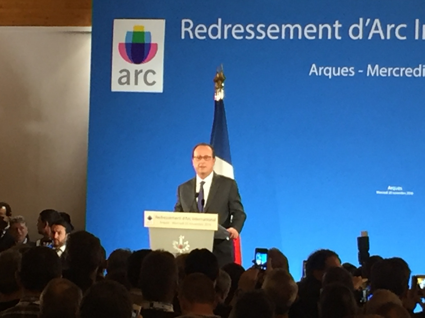 « François Hollande chez Arc International le 23 novembre dernier ».