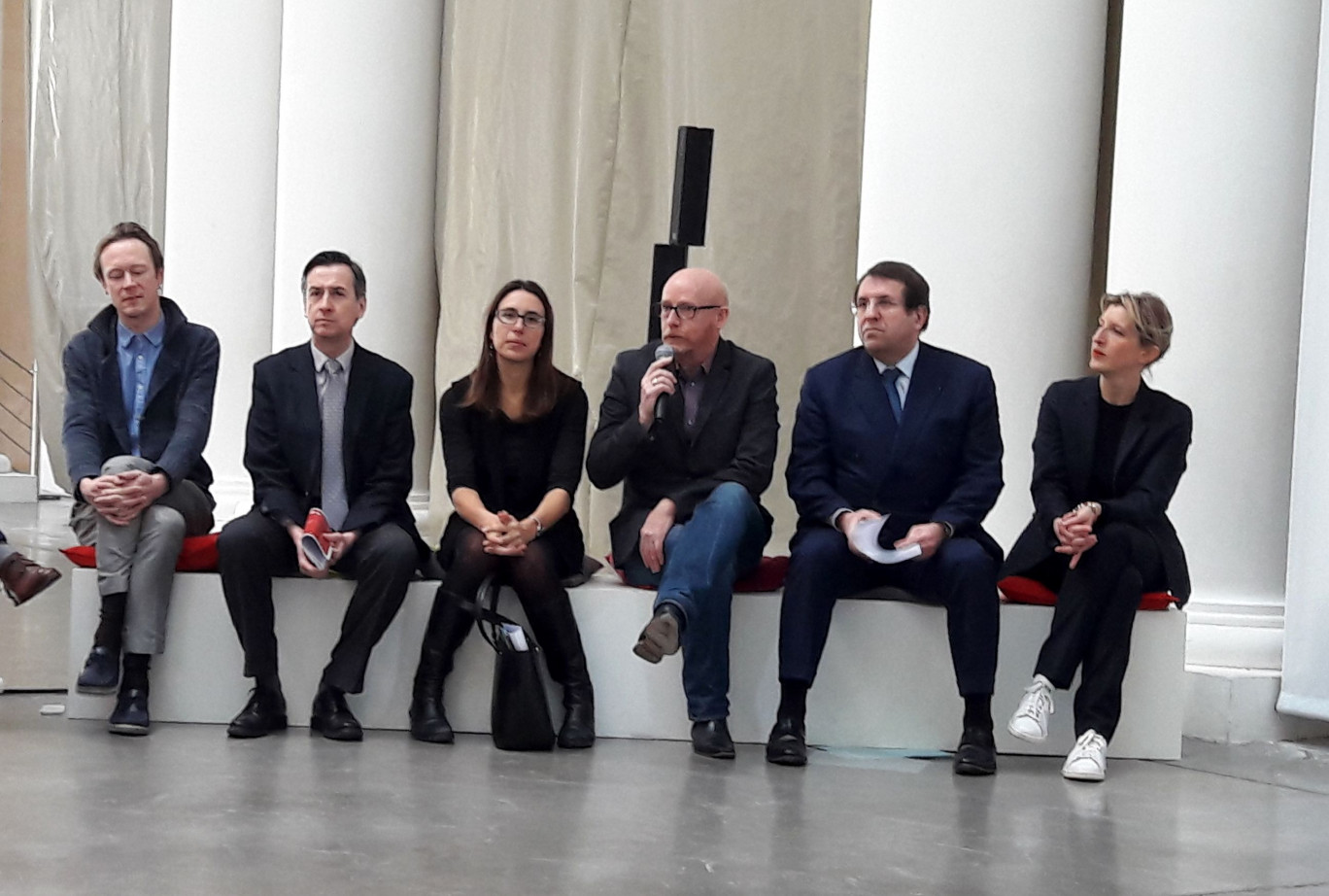 Bruno Girveau, le directeur du musée, a présenté les futures aménagements de l'atrium.