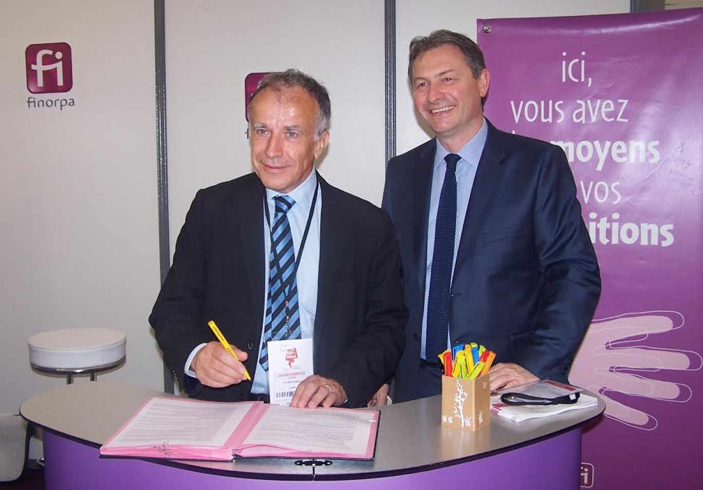 Patrice Pennem, président de l'UIMM Hauts de France et Nord - Pas-de-Calais, et Sébastien Huyghe, président de Finorpa Financement.