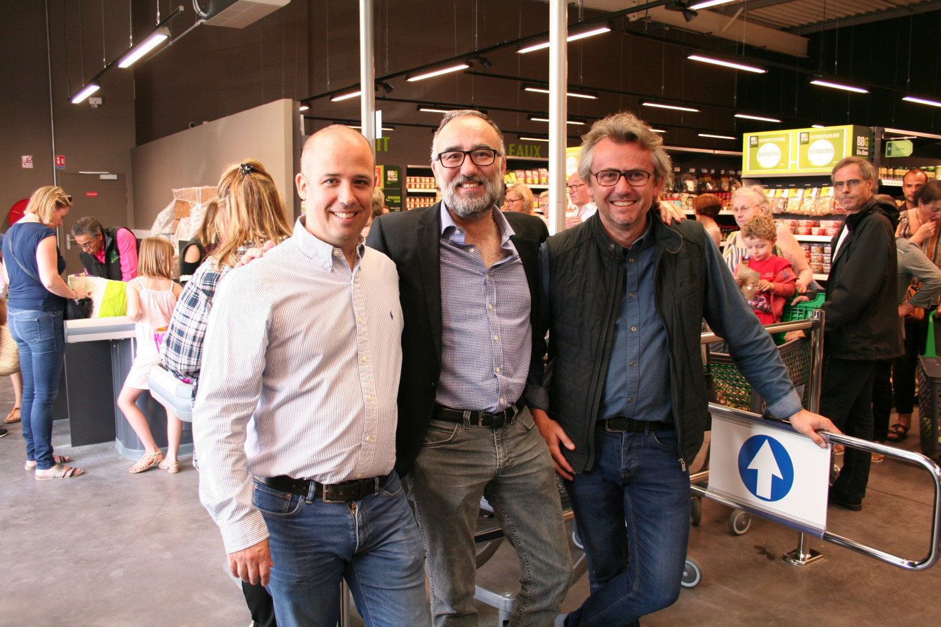 De gauche à droite, Stéphane et Francis Brichet, et Vincent Ghesquier.