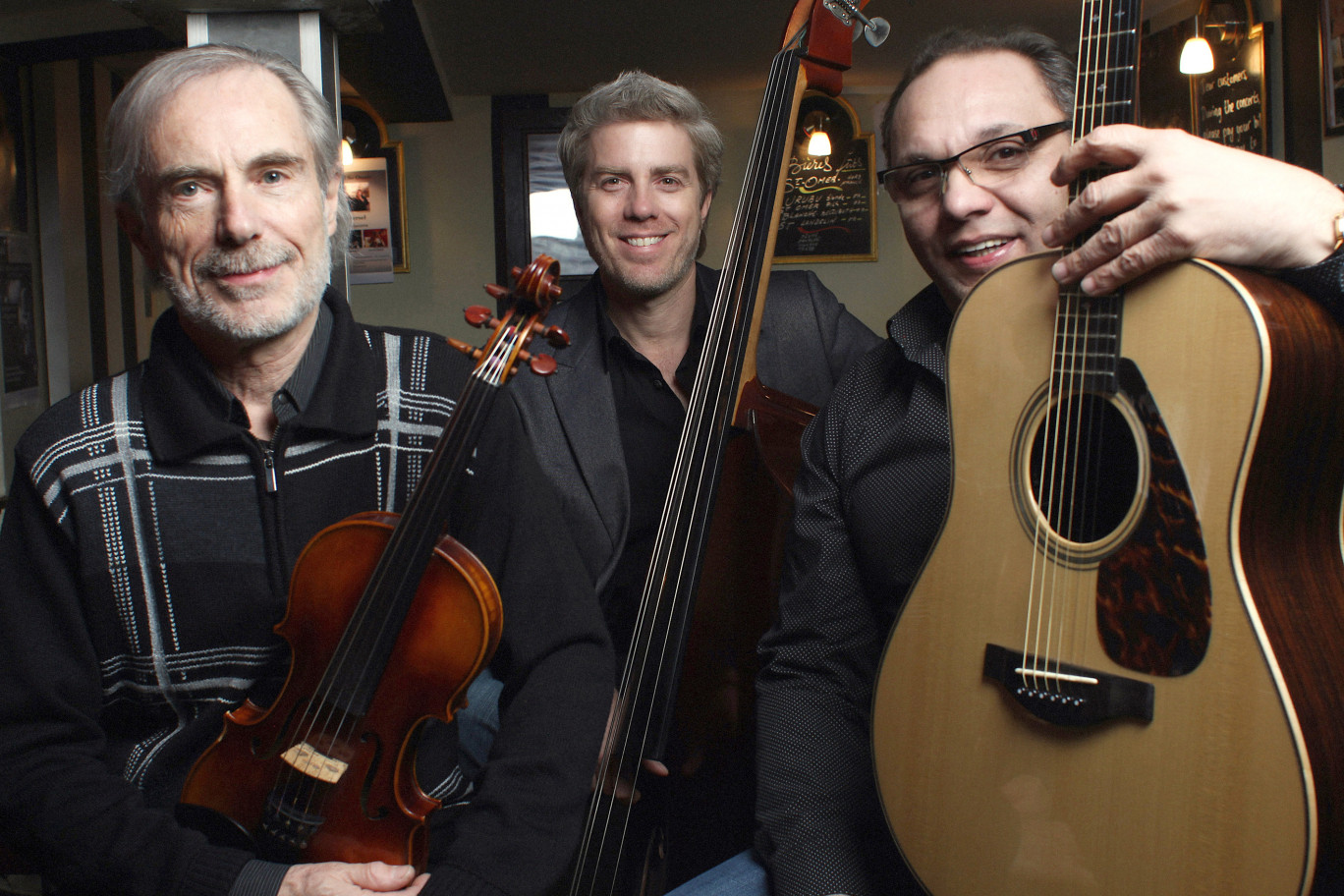 Jean-Luc Ponty, Biréli Lagrène et Kyle Eastwood © Ducasse.promo