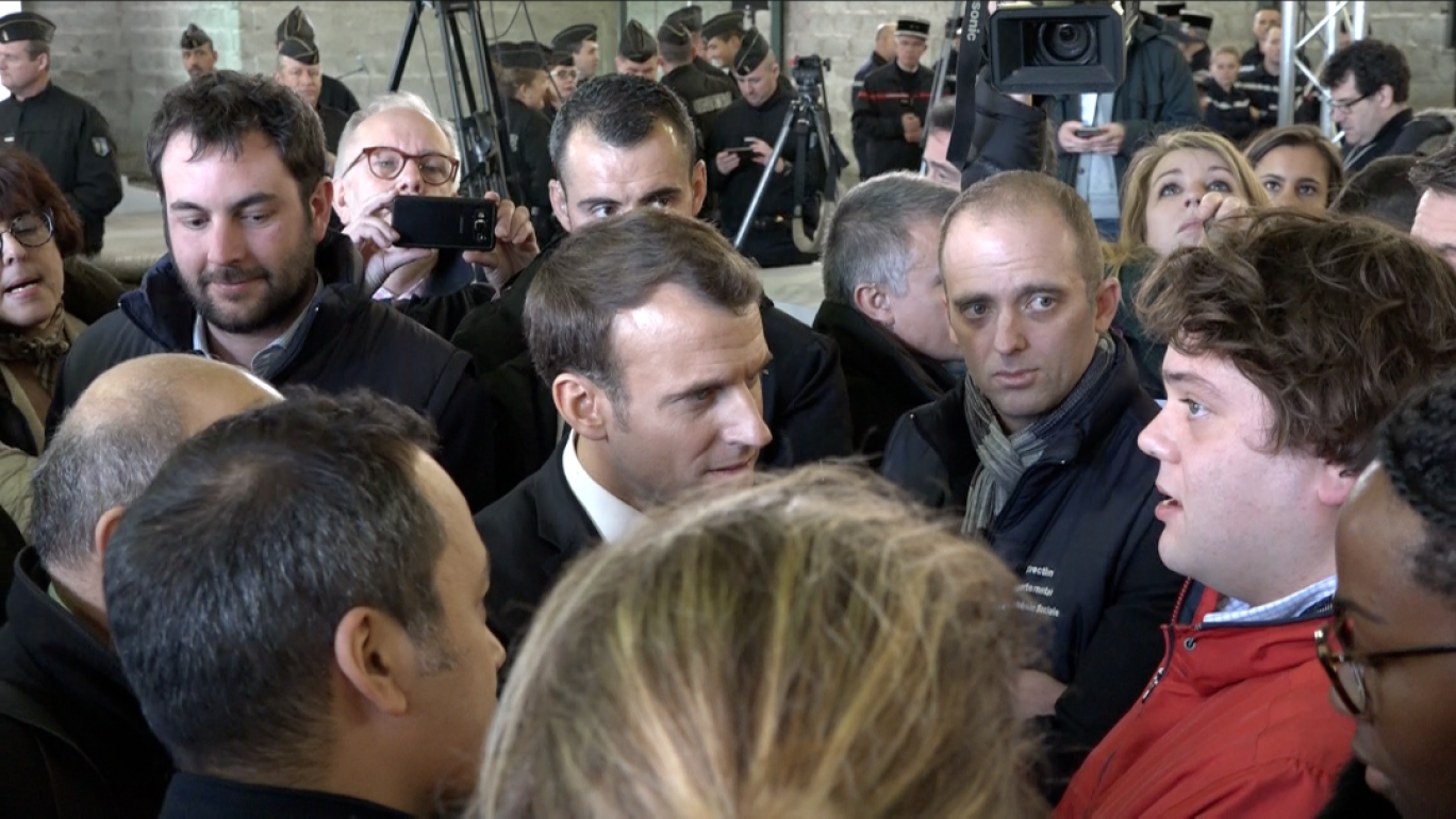 Le Président de la République à Calais le 16 janvier dernier.