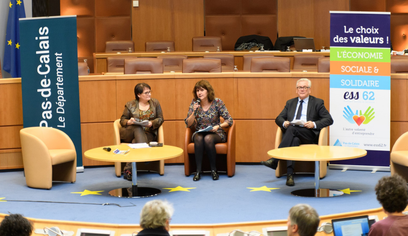 Jean-Claude Leroy, président du Conseil départemental du Pas-de-Calais, et Bénédicte Messeanne-Grobelny, vice-présidente chargée de l’économie sociale et solidaire,	 ont animé le Conseil départemental de l’économie sociale et solidaire.