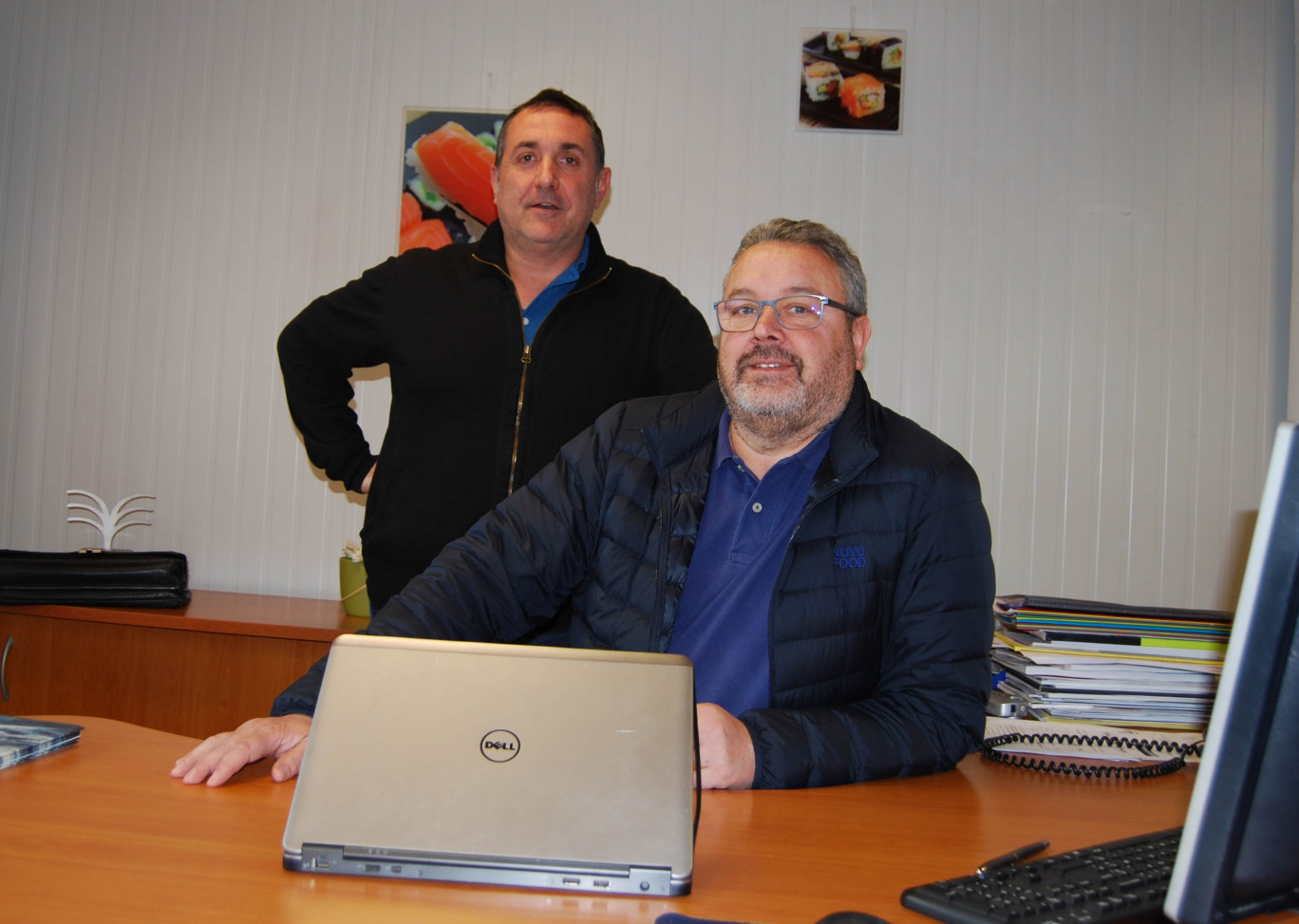 À la tête de la nouvelle société Boulogne Seafood, le président Gudmundur Stefansson et le directeur général David Dutriaux (debout).