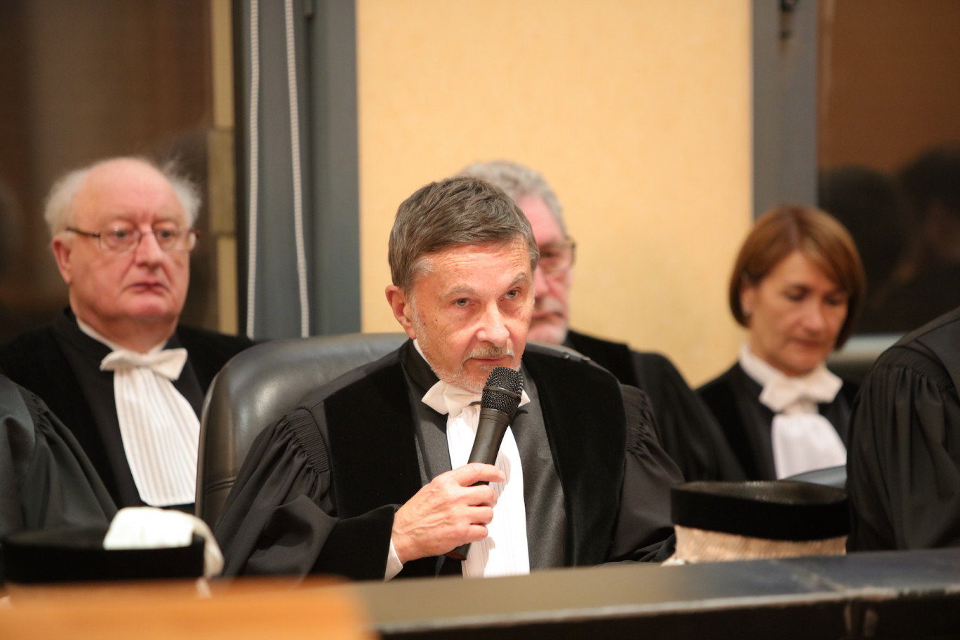 Le président du tribunal de commerce de Douai-Cambrai, Daniel Mouy, a fait un rappel de l’activité de son tribunal en 2018, avant d’évoquer les nouveaux défis auxquels il sera confronté dans les années à venir. ©ACT'STUDIO