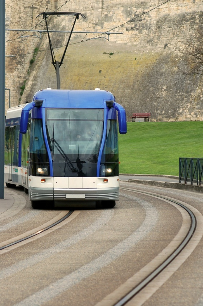 tramway en virage