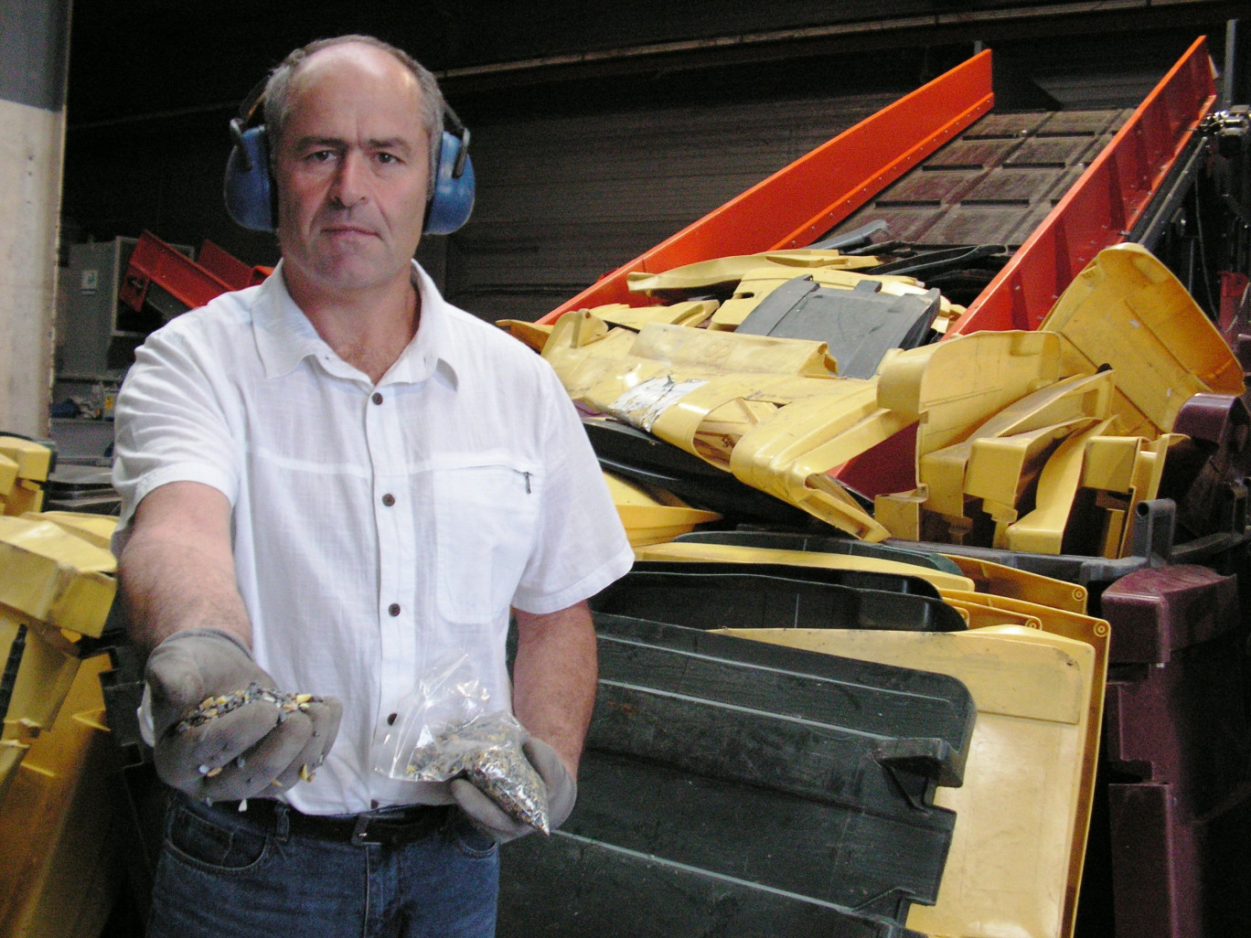 Stéphan Sarfati, l'ancien militaire s'est reconverti dans le recyclage des plastiques rigides.