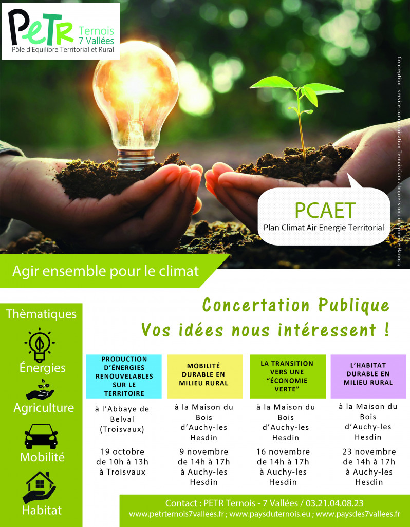 Engagé dans une démarche collaborative, le Plan Climat Air Energie territorial devrait être rédigé en fin d’année 2019.