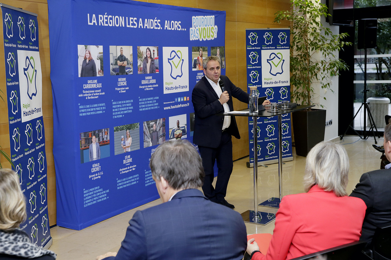 Xavier Bertrand a donné sa conférence au siège de la Région, à Lille.