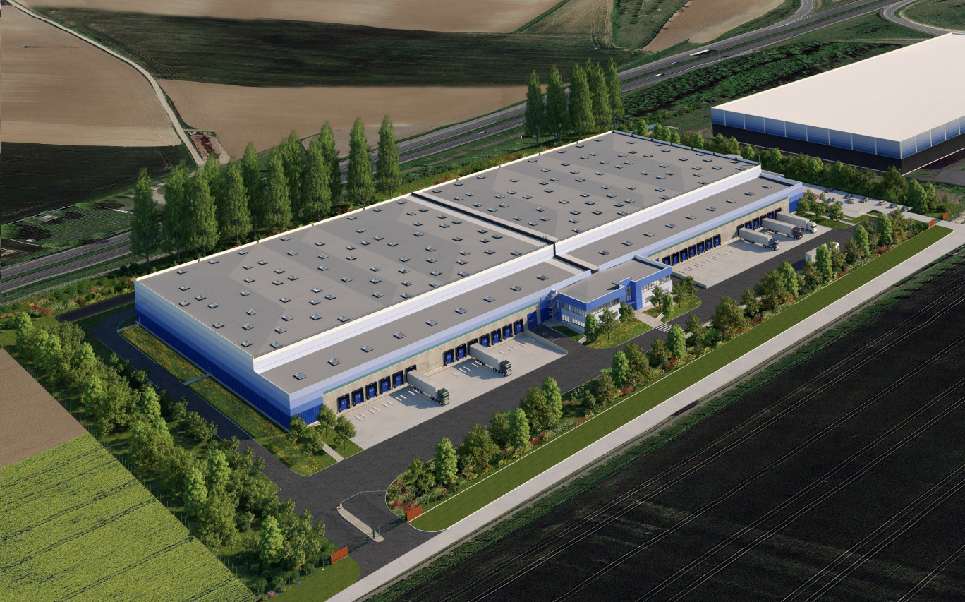 L’entrepôt en blanc de 25 000 m² qui vient d’être inauguré.