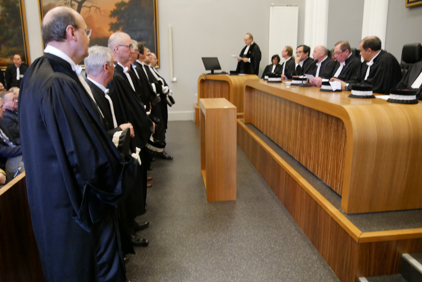 « Le Tribunal de commerce de Boulogne-sur-mer a tenu sa rentrée solennelle le 21 janvier dernier. Ce contre, les nouveaux juges élus et réélus ». Crédit MR Aletheia Press