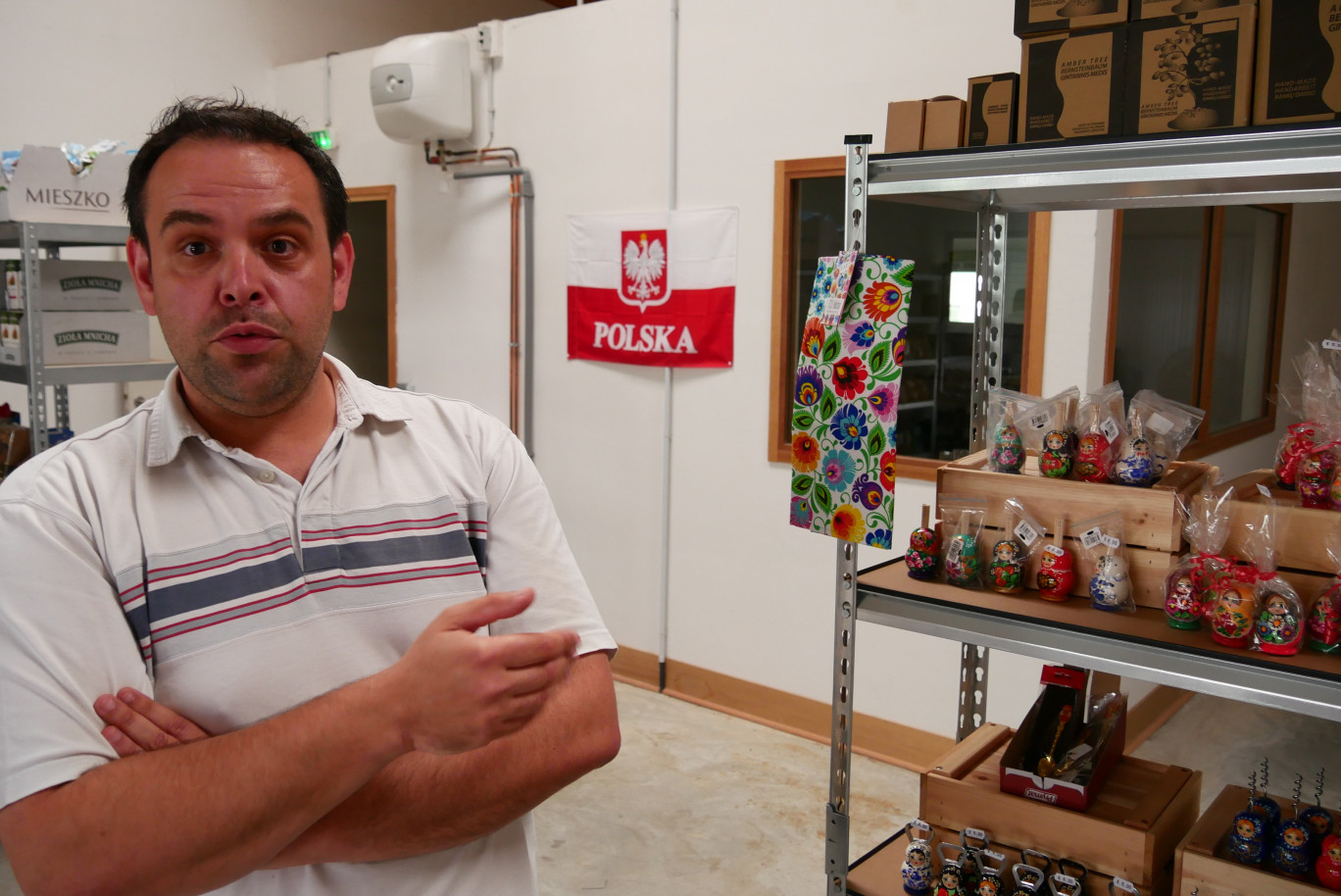 "Jean-Philippe Kasprzak, créateur et dirigeant de Tovalys, grossiste en produits polonais." ©Aletheia Press / MR